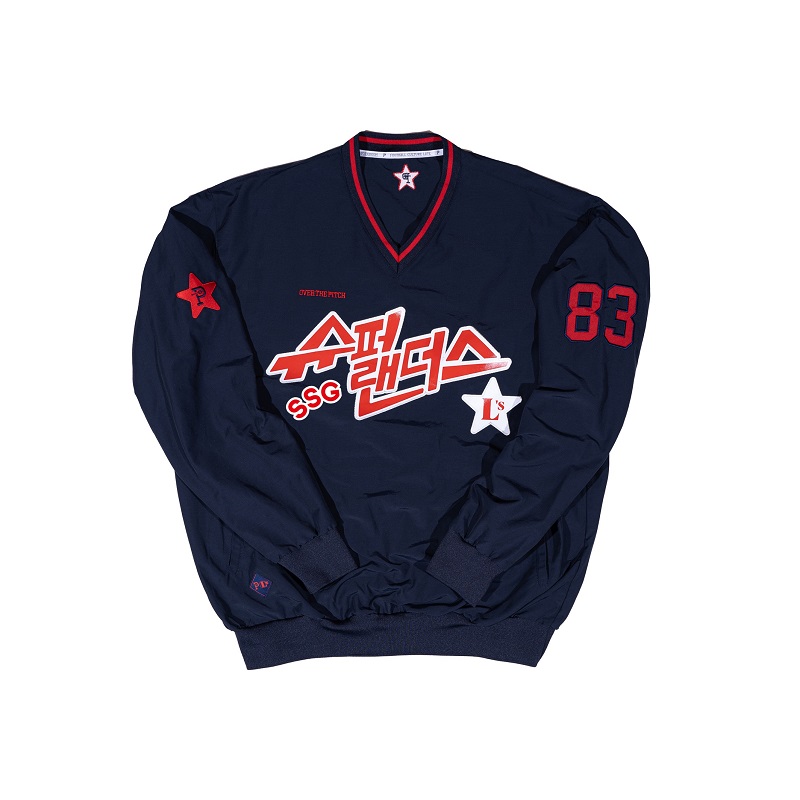 SSG X P SUPER LANDERS WOVEN SWEAT TOP 슈퍼 랜더스스웻셔츠